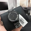 Marc Jacobs Tether Transparent Black Dial Black Steel Strap Watch for Women - MBM3415