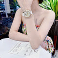 Michael Kors Jessa Quartz Gold Dial White Silicone Strap Watch For Women - MK7267