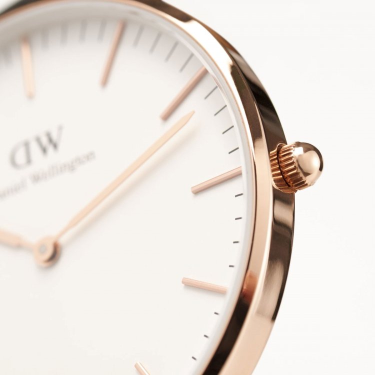 Daniel Wellington Classic Cambridge White Dial Two Tone NATO Strap Watch For Men - DW00100003