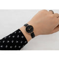 Daniel Wellington Classic Petite Reading Black Dial Black Leather Strap Watch For Women - DW00100223