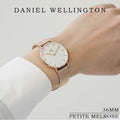 Daniel Wellington Petite Melrose White Dial Rose Gold Mesh Strap Watch For Women - DW00100305