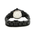 Daniel Wellington Iconic Link Ceramic Black Dial Black Steel Strap Watch For Women - DW00100415