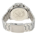 Diesel Mega Chief Chronograph White Dial Silver Steel Strap Watch For Men - DZ4477