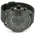 Diesel Mega Chief Chronograph Black Dial Black Mesh Strap Watch For Men - DZ4527