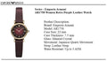 Emporio Armani Gianni T Bar Burgundy Dial Burgundy Leather Strap Watch For Women - AR1758