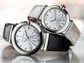 Bvlgari LVCEA Diamonds Silver Mother of Pearl Dial Silver Leather Strap Watch for Women - LVCEA103367