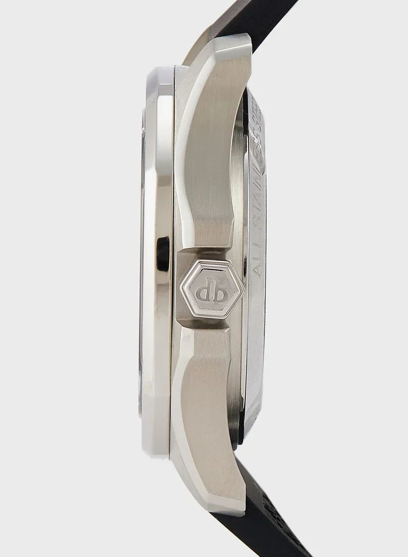 Philipp Plein High-Conic Automatic Silver Dial Black Silicone Strap Watch For Men- PWRAA0123