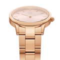 Daniel Wellington Iconic Link Pink Dial Rose Gold Steel Strap Watch For Women - DW00100335