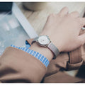 Calvin Klein Minimal White Dial Silver Mesh Bracelet Watch for Women - K3M2312Y