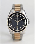 Emporio Armani Quartz Black Dial Two Tone Steel Strap Watch For Men - AR80017