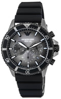 Emporio Armani Diver Chronograph Black Dial Black Silicon Strap Watch For Men - AR11515