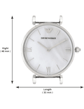 Emporio Armani T Bar Mother of Pearl Dial Steel Strap Watch For Women - AR1682