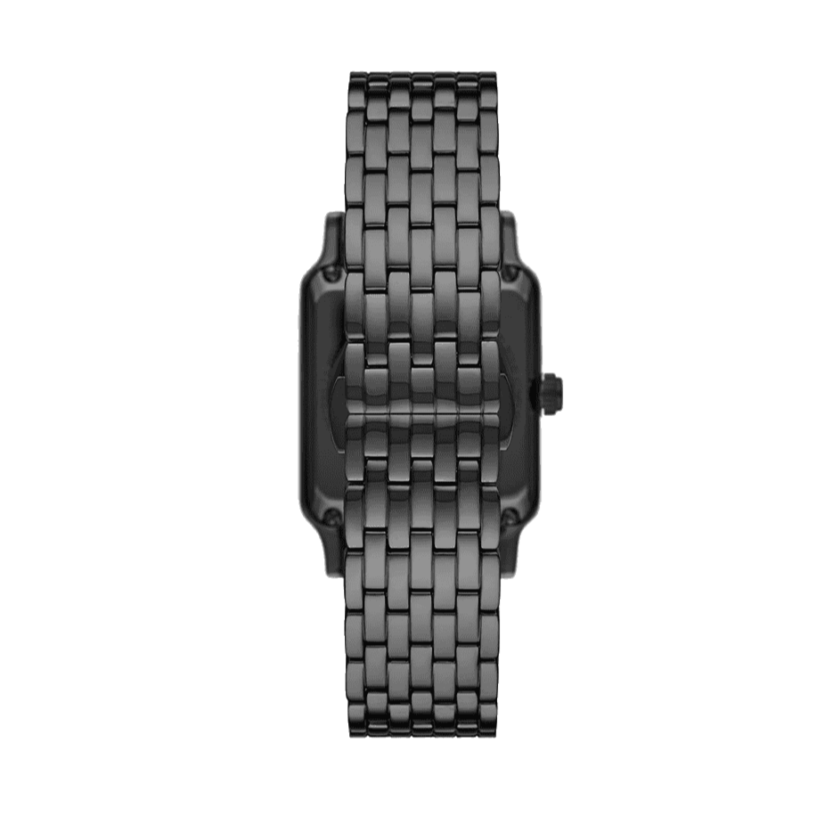 Emporio Armani Meccanico Black Dial Black Steel Strap Watch For Men - AR60058