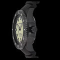 Emporio Armani Sea Explorer Automatic Yellow Dial Black Silicone Strap Watch For Men - AR60085