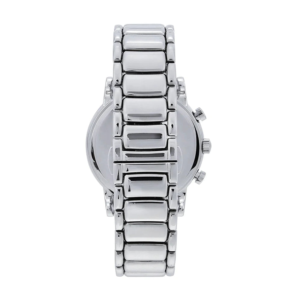 Emporio Armani Luigi Chronograph Blue Dial Silver Steel Strap Watch For Men - AR11132