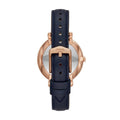 Fossil Tailor White Dial Blue Leather Strap Watch for Women - ES4394