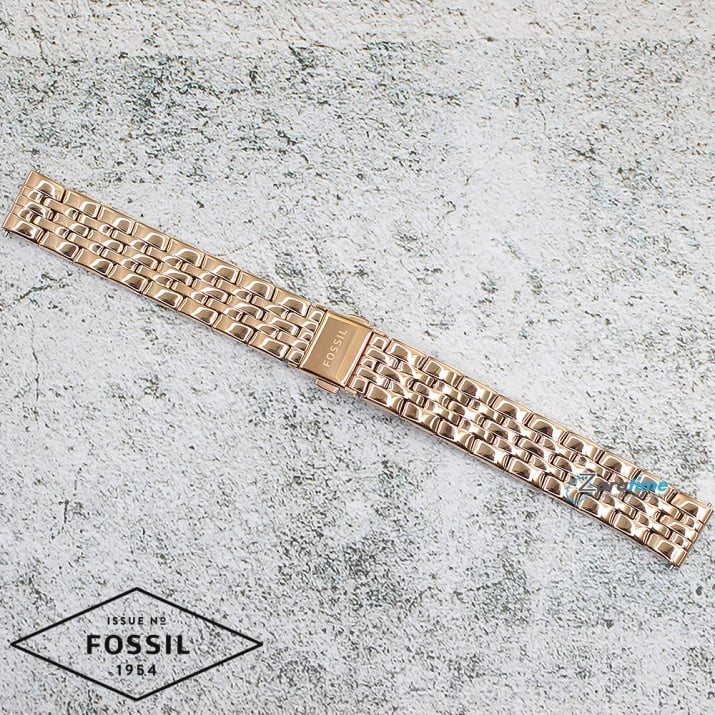 Fossil Jacqueline Rose Gold Dial Rose Gold Steel Strap Watch for Women - ES3632
