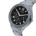 Guess Scope Black Dial Silver Steel Strap Watch for Men - GW0454G1