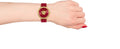 Versace Palazzo Empire Greca Red Dial Red Leather Strap Watch for Women - VEDV00319