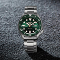 Seiko 5 Sports Automatic Analog Green Dial Silver Steel Strap Watch For Men - SRPD63K1
