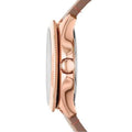 Fossil Cecile White Dial Beige Leather Strap Watch for Women - AM4532