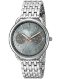 Fossil Tailor Mother of Pearl Black Dial Silver Steel Strap Watch for Women - ES3911