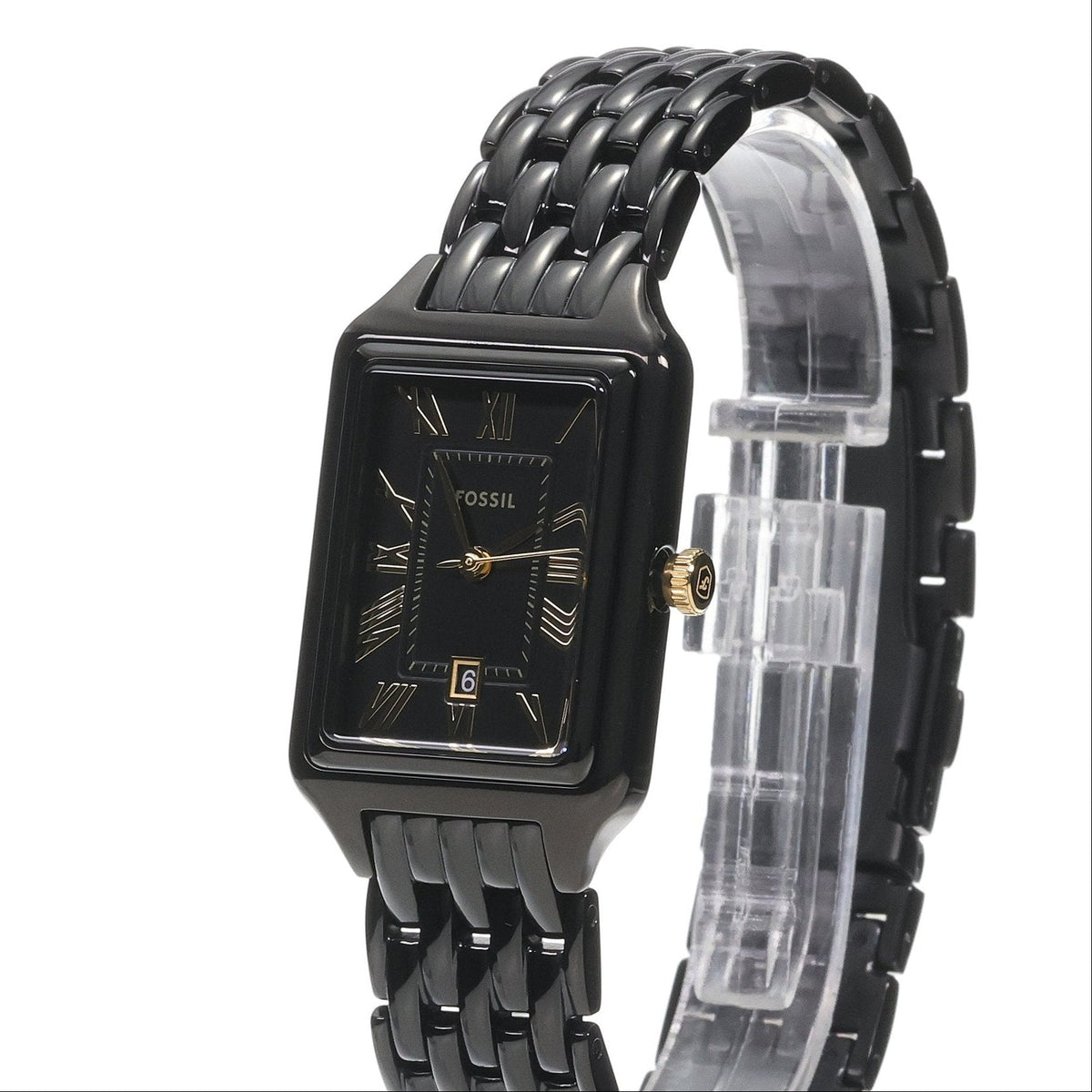Fossil Raquel Black Dial Black Metal Bracelet Watch for Women - ES5385