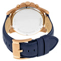 Fossil Grant Chronograph Blue Dial Blue Leather Strap Watch for Men - FS4835