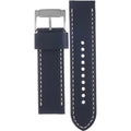 Fossil Nate Chronograph White Dial Blue Leather Strap Watch for Men - JR1480