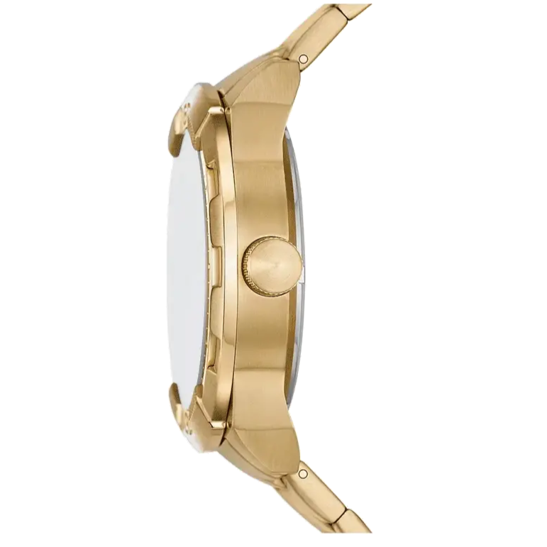 Fossil Bronson Automatic Skeleton Black Dial Gold Steel Strap Watch for Men - ME3257