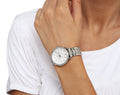 Fossil Tailor White Dial Silver Steel Strap Watch for Women - ES4262