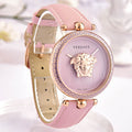 Versace Palazzo Empire Pink Dial Pink Leather Strap Watch for Women - VCO030017