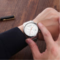 Calvin Klein City Chronograph White Dial Silver Steel Strap Watch for Men - K2G271Z6