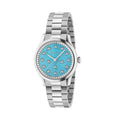 Gucci G Timeless Quartz Turquoise Dial Silver Steel Strap Unisex Watch - YA1265044