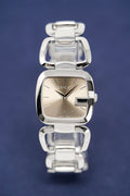 Gucci G Gucci Brown Dial Silver Steel Strap Watch For Women - YA125507