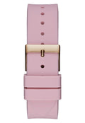 Guess Sparkling Diamonds Pink Dial Pink Rubber Strap Watch for Women - W0032L9