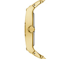 Guess Phoenix Multifunction Crystals Gold Dial Gold Steel Strap Watch For Men - GW0094G2