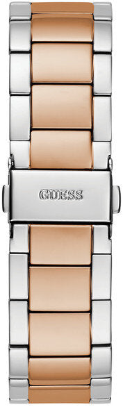 Guess Sunray Multifunction Crystals Silver Dial Two Tone Steel Strap Watch For Women - GW0616L3