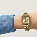 Guess Vanity Gold Dial Gold Steel Strap Watch for Women - W1029L2