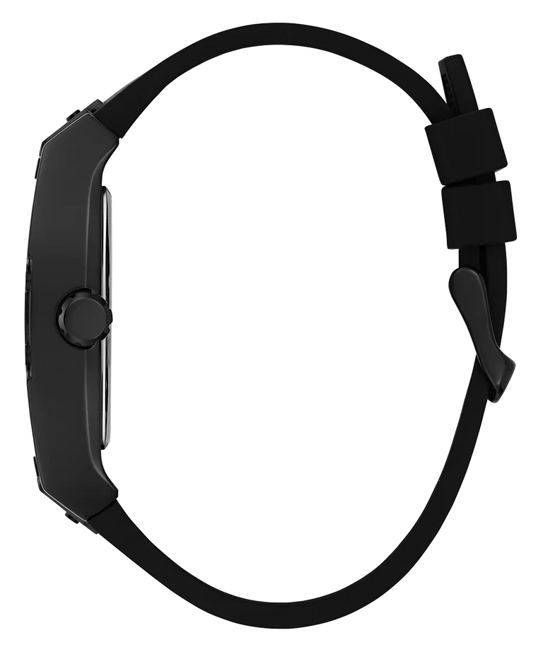 Guess Legend Analog Black Dial Black Rubber Strap Watch For Men - GW0648G1