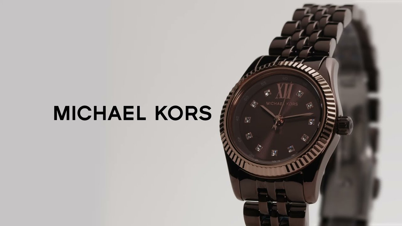 Michael Kors Lexington Three-Hand Brown Dial Brown Steel Strap Watch for Women - MK4844