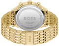 Hugo Boss Gregor Chronograph Grey Dial Gold Steel Strap Watch For Men - 1514051