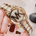 Michael Kors Bradshaw Gold Dial Gold Steel Strap Watch for Women - MK6487