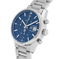 Tag Heuer Carrera Chronograph 41mm Blue Dial Silver Steel Strap Watch for Men - CBK2112.BA0715