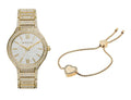 Michael Kors Kerry Crystals Gold Dial Gold Steel Strap Watch For Women - MK3360