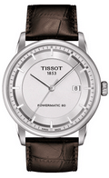 Tissot Luxury Powermatic 80 Silver Dial Brown Leather Strap Watch For Men - T086.407.16.031.00