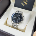 Tag Heuer Carrera Automatic Chronograph Black Dial Silver Steel Strap Watch for Men - CBK2110.BA0715