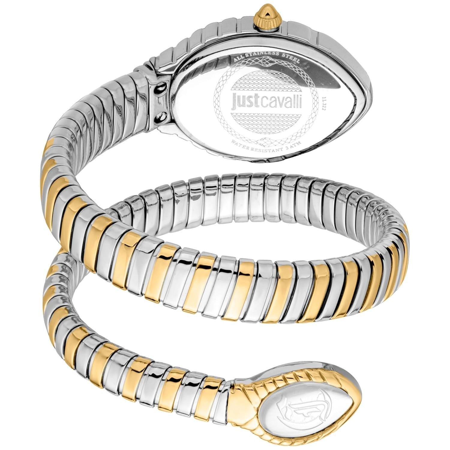 Just Cavalli Specchio Silver Dial Two Tone Steel Strap Watch for Women - JC1L322M0055