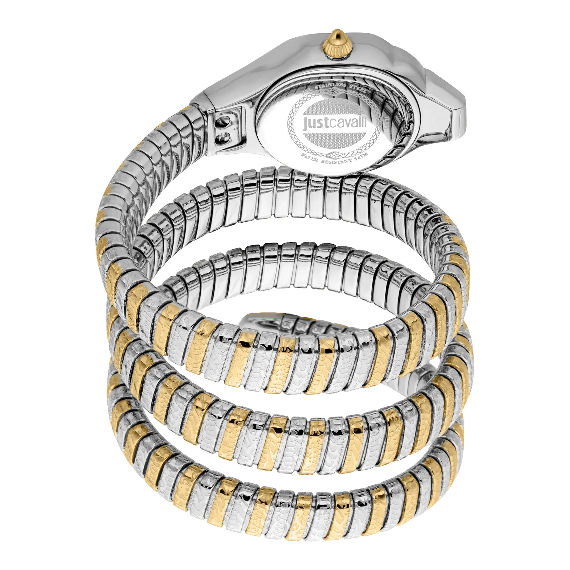 Just Cavalli Vita Analog White Dial Two Tone Steel Strap Watch for Women - JC1L355M0055