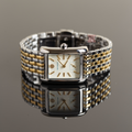 Tory Burch Eleanor White Dial Two Tone Steel Strap Watch for Women - TBW1070
